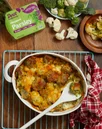 Garlic & Parsley Broccoli Cauliflower Bake