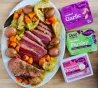 Corned Beef and Cabbage with Dorot Gardens Glazed Onion, Garlic and Parsley