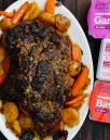Braised Leg of Lamb with Dorot Gardens Glazed Onion, Garlic and Basil