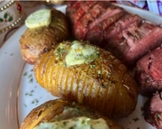 Grilled Hasselback Potatoes with Compound Butter