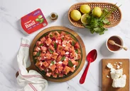 Grilled Watermelon Basil Feta Salad