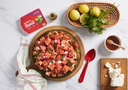 Grilled Watermelon Basil Feta Salad