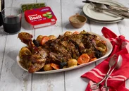 Braised Leg of Lamb with Glazed Onion, Garlic and Basil