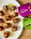 Dorot Gardens Warm Lentil Bean Salad on Crostini Bites