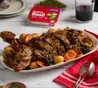 Braised Leg of Lamb with Glazed Onion, Garlic and Basil