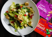 Dorot Gardens Lemony Garlic Shrimp with Zucchini Noodles