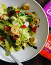 Dorot Gardens Lemony Garlic Shrimp with Zucchini Noodles