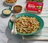 Pasta with Zucchini & Creamy Basil Chili Sauce