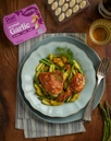 Braised Chicken with Pasta, Asparagus, and Zucchini