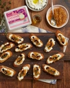 Glazed Onion and Goat Cheese Crostini