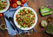 Grilled Chicken Caprese Salad with Herbed Balsamic Dressing